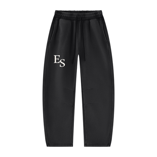 Unisex Vintage Wash Barrel Leg Fleece Sweatpants